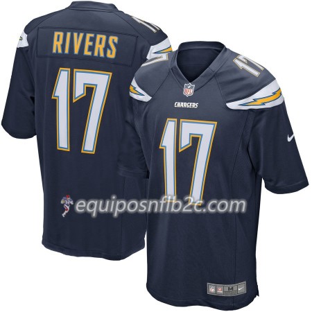 Camiseta Hombre NFL Los Angeles Chargers Philip Rivers 17 Nike Navy